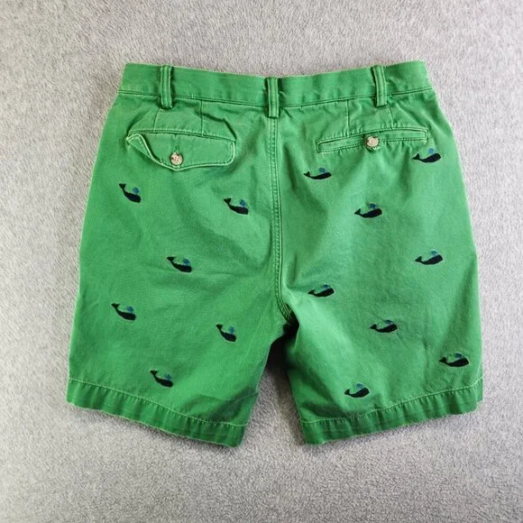 Polo Ralph Lauren Shorts Mens 34 Green Whale Print Vintage Nautical Sea Ocean - Picture 13 of 14